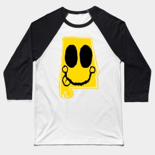 Alabama Happy Face with tongue sticking out Baseball T-Shirt